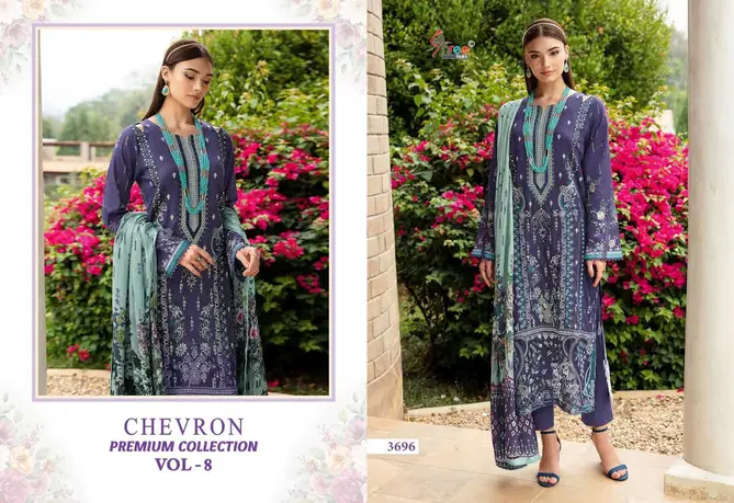 Chevron Premium Collection Vol 8 By Shree Cotton Pakistani Suits Wholesale Shop In Surat
